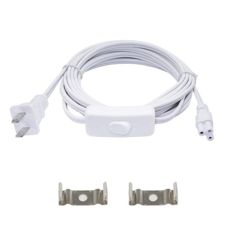 SinLoon UL-LP Certification 18AWG T5 T8 LED Wire Connector Power Cord LED Tube Power Extension Cord with on/Off Swith US Plug for LED T5 T8 Light Tube Integrated Extension Cable (13.1FT SW) - Image 1